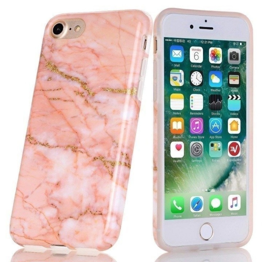 iPhone 7 & 8 Silicase (Shiny Peach Gold)